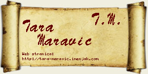 Tara Maravić vizit kartica